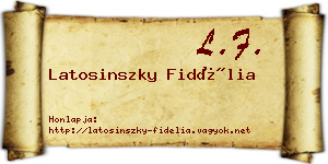 Latosinszky Fidélia névjegykártya